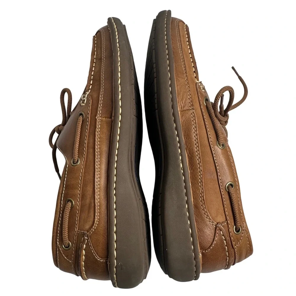 Nunn Bush Brown Leather Deck Boat Shoes Comfort‎ Gel Men's Size 9M Preppy Casual